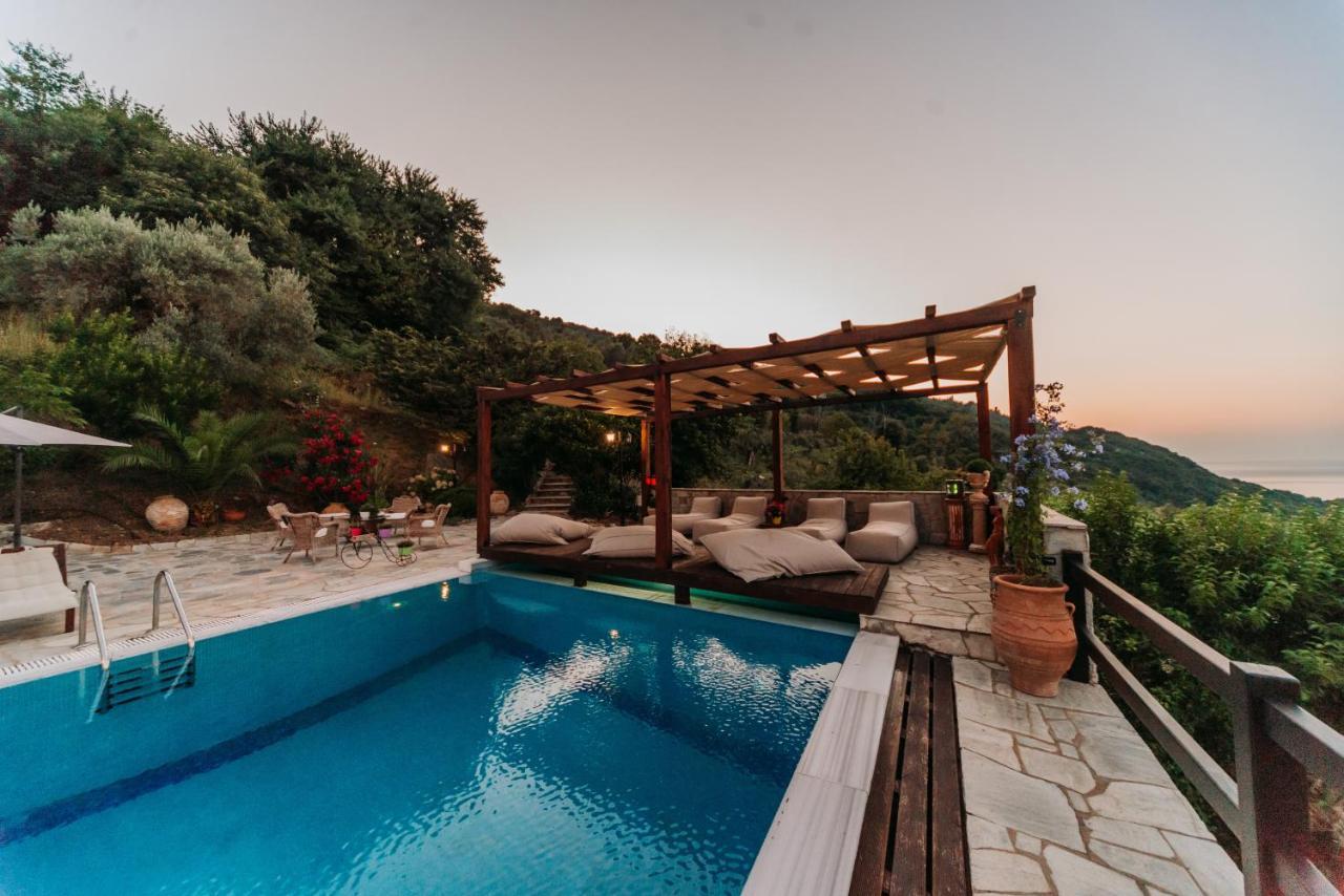 Elysian Luxury Villa Pelion Tsagarada Exterior foto