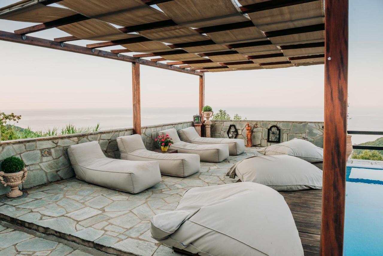 Elysian Luxury Villa Pelion Tsagarada Exterior foto